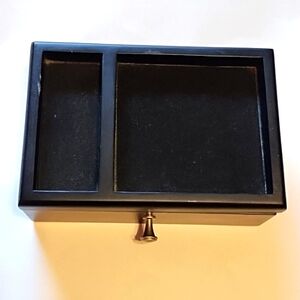 Men's Black Wooden Valet
